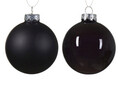 Baubles 12 db Díszgömb, Decoris, Ø7 cm/Ø6 cm/Ø5 cm, üveg, fekete