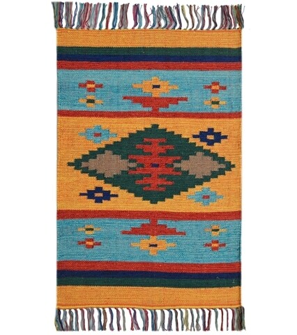 Kilim Szőnyeg, Country Modern 346, Baketo, 100% pamut, kézzel megmunkált, 60x90 cm