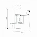 Homitis Fali polc, Mill - Sonomo, 20x64x70 cm