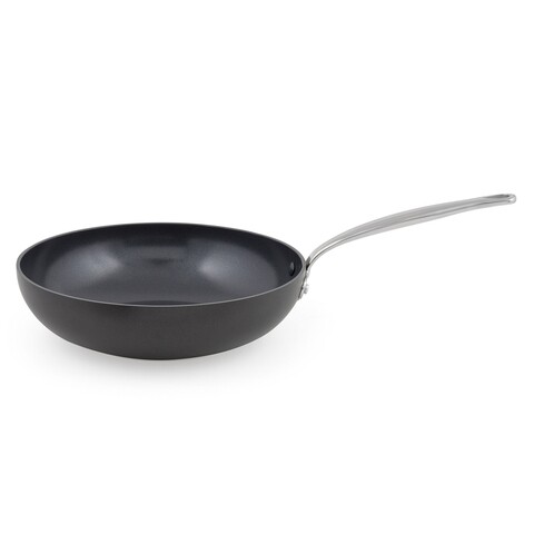 Wok Serpenyő, Greenpan, Barcelona, 28 cm Ø, 3.7 L, edzett alumínium/rozsdamentes acél