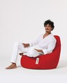 Bean Bag Puff fotel, Ferndale Drop L, 80 x 80 cm, vízhatlan poliészter, piros