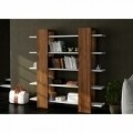 Biblioteca Wooden Art, Pool White Walnut, 120x19.5x120 cm