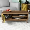 İnci Walnut Dohányzóasztal, Hommy Craft, 105x60x38,2 cm, mogyoró<br />sárga