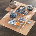 Brandani V1 12 darabos Sushi szett, 31x29x6 cm, porcelán/bambusz