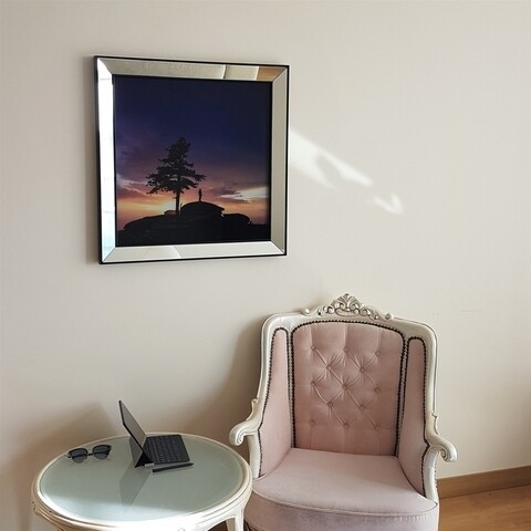 Tablou decorativ T721, Neostill, Tree, sticla temperata, 70x70 cm