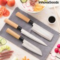 Set de cutite japoneze cu husa profesionala Damas-Q InnovaGoods