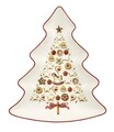 Tálalótálca, Villeroy & Boch, Winter Bakery Delight Tree, 26,5 cm, prémium porcelán