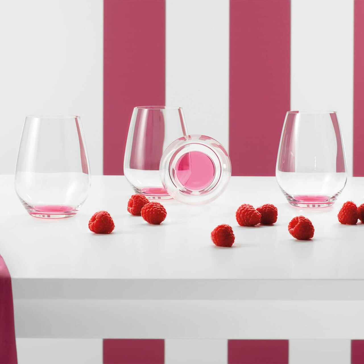 4 db-os pohár készlet, Villeroy & Boch, Colorful Life Berry Fantasy, 420 ml, kristályüveg, rózsaszín