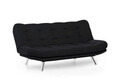 Canapea extensibila cu 3 locuri, Futon, 859FTN2805, Metal, Negru