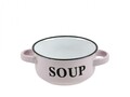 Soup tál, 490 ml, 18x13x6,5 cm, kerámia, rózsaszín