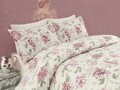 Lenjerie de pat dubla, Eponj Home, Care Pink, 4 piese, amestec bumbac, multicolor