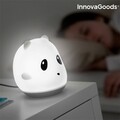 Panda LED újratölthető szilikon érintőlámpa InnovaGoods, 12x11x11 cm