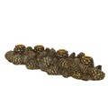 Pinecone Gyertyatartó, Decoris, 13.5x40.5x7.5 cm, poligyanta, aranyszín/barna