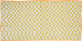 Zigzag Piknik takaró, összecsukható, 90x180 cm, polipropilén, sárga