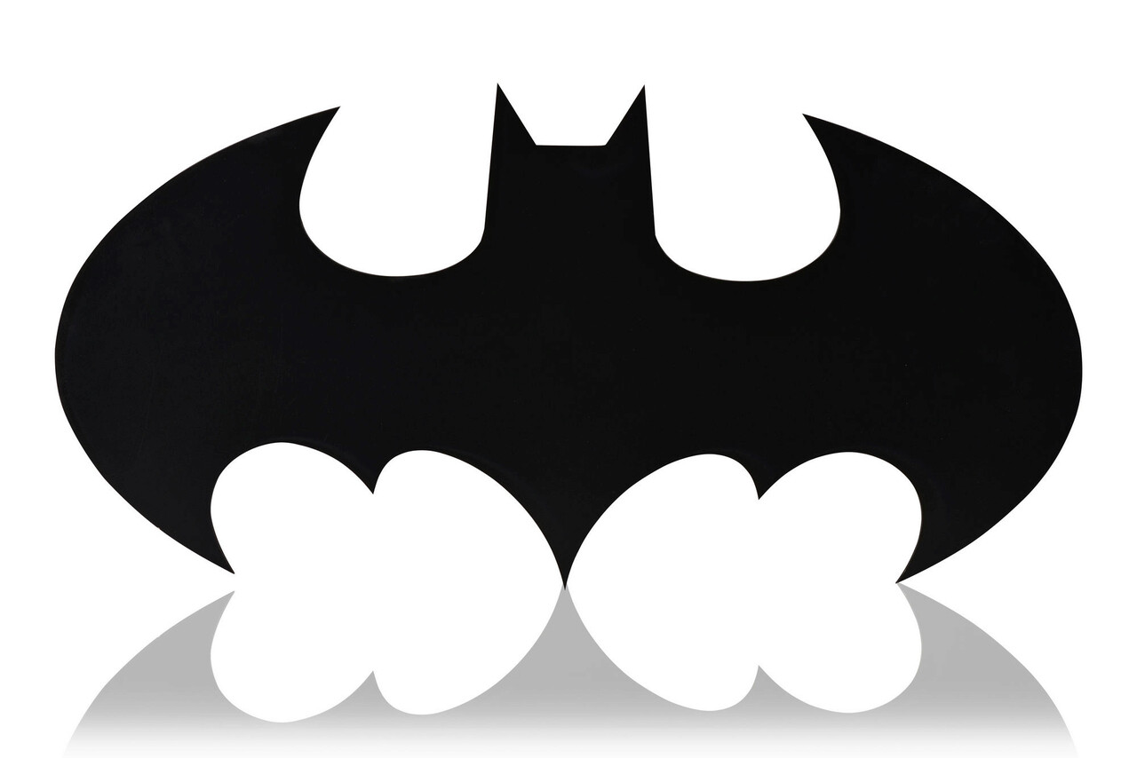 Decoratiune Luminoasa LED, Batman, MDF, 60 LED-uri, Rosu