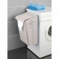 Cos pentru rufe Beige, Wenko, cu sistem de prindere, 30 l, poliamida/polipropilena, bej