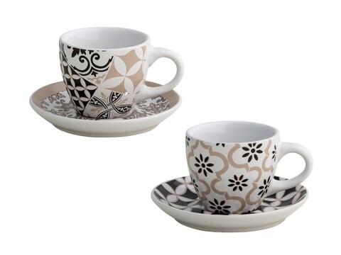 Alhambra 2 db Kávéscsésze kistányérral, Brandani, 90 ml, porcelán