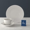 12 részes kávéskészlet For Me, Villeroy & Boch, prémium porcelán, fehér / krém