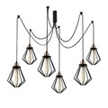 Candelabru Oylat N-1034, Noor, 110 x 138 cm, 6 x E27, 100W, negru