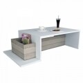 Masuta pentru living, Wooden Art, Pot White Cordoba, 106.8x32x60 cm