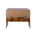 Bancheta cu spatar, Vina 0701-2, Vella, Soho, Walnut, 110x40x85 cm