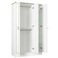 Dulap pentru haine Ravenna 3 Kapili White, Talon, 105 x 47.2 x 194 cm, alb/auriu