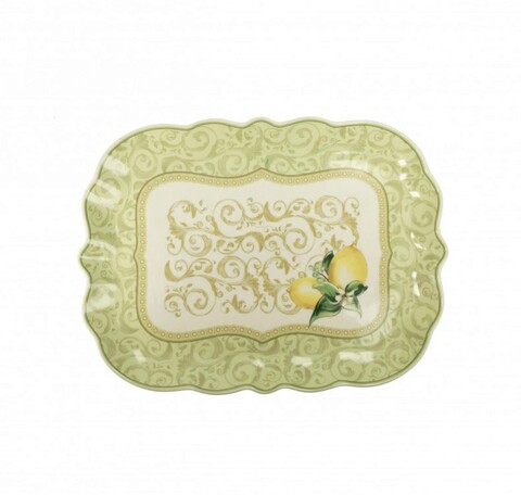 Platou servire Limoni, Brandani, 33 x 24.5 cm, portelan New Bone China