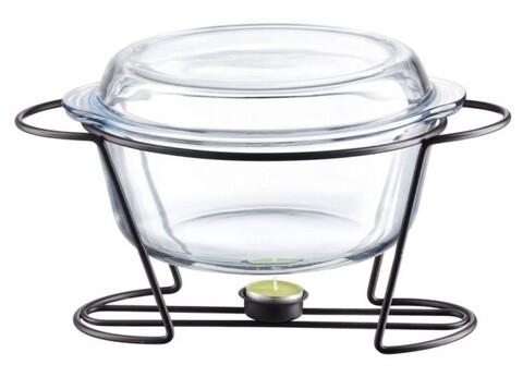 Kerek Chafing Dish Saule, Ambition, 4 L, hőálló üveg