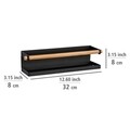 Suport magnetic pentru condimente, Wenko, Magna, 32 x 8 x 8 cm, negru