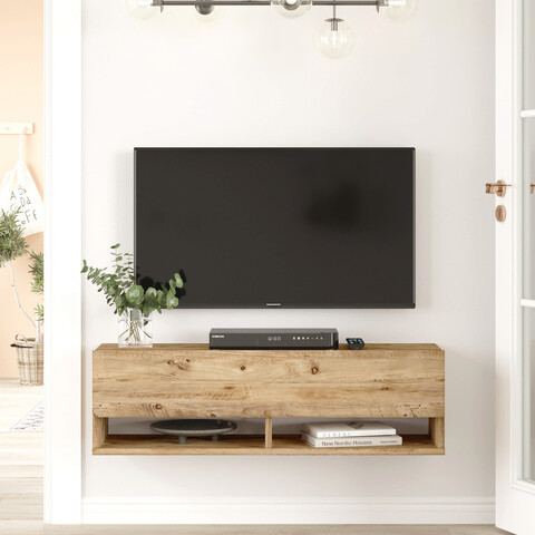 Yurudesign TV Komód, 100x31.6x29.6 cm, PAL, természetes