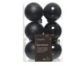 Doboz 12 vegyes Gömb Black Mix, Decoris, Ø6 cm, műanyag, fekete