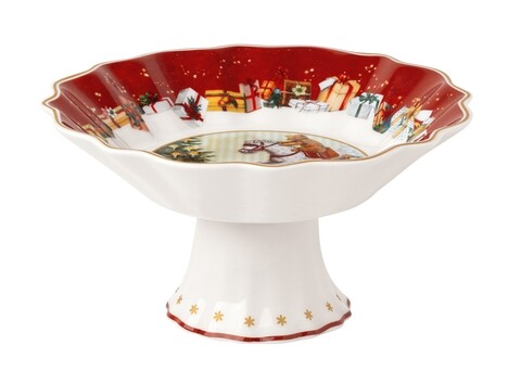 Villeroy & Boch, Toy's Fantasy Footed Bowl Tortatál tallpal, 14,5 cm, prémium porcelán, kézzel festett