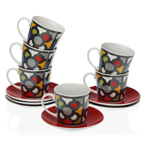 Urbana 6 db Csésze kistányérral, Versa, Ø8.3x7 cm, porcelán