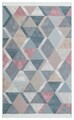 Kilim szőnyeg 2 oldallal, Arya 10 Blue / Pink, Baketo, 100% újrahasznosított pamut, 80x150 cm