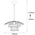 Tel - 6504 csillár, Opviq, 50 x 123 cm, 1 x E27, 100 W, fekete