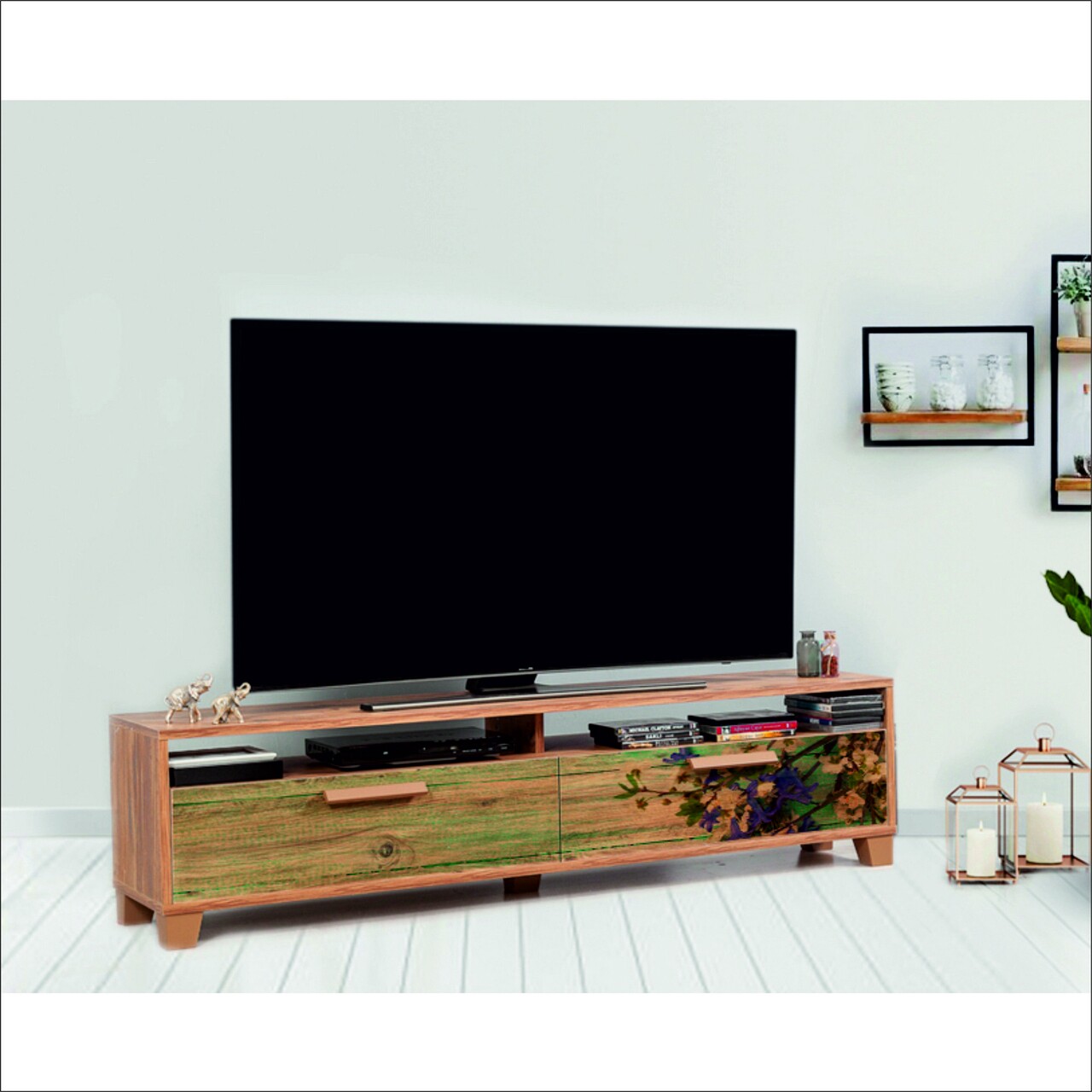 Comoda TV Box Fresh 160, Vella, 160x35x41 cm, multicolor