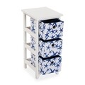 Organizator pentru baie cu 3 cosuri Blue Sea, Versa, 23x29x58 cm, lemn de paulownia