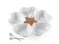 Előétel tálca, Hearts Antipasto, Brandani, Ø28 cm, porcelán / bambusz