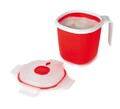 Set 3 accesorii pentru gatit in cuptorul cu microunde, Snips, polipropilena, rosu