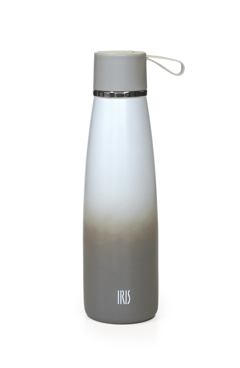 Natural Termosz, Iris Barcelona, 500 ml, rozsdamentes acél, szürke