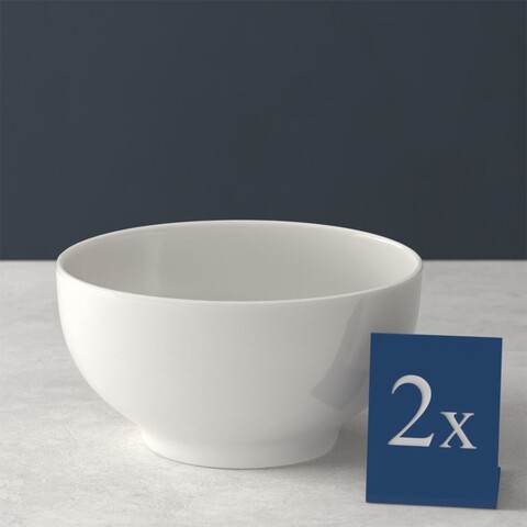 2 db Mélytál For Me, Villeroy & Boch, 750 ml, prémium porcelán, fehér/krémszín