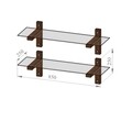 Set 2 rafturi de perete R200, Neostill, 85 x 25 x 25 cm, walnut