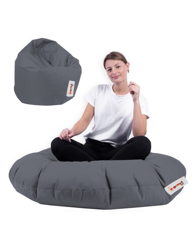 Bean Bag Puff, Ferndale, 100 cm, vízhatlan poliészter, hamuszürke