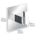 Suport autoadeziv pentru prosoape, Wenko, Uno Quadro Turbo-Loc®, 6.5 x 6.5 x 3.5 cm, plastic/inox