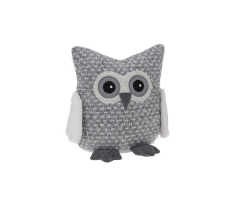 Opritor pentru usa Owl, 23x15x23 cm, poliester, gri