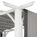 Gazebo Kerti pavilon, Shadow, L.360 l.269 H.225 cm, acél, fehér/szürke