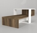 Masuta pentru living, Wooden Art, Chain White Walnut, 80x32.6x43.6 cm