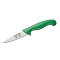 Cutit profesional pentru decojit, Cooking by Heinner, 8 cm, inox, verde