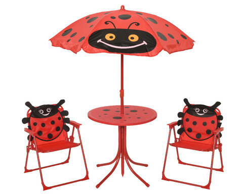 Gyermek kerti bútorkészlet Ladybug, Decoris, 4 db, piros