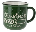 Christmas Loading Bögre, 420 ml, porcelán, zöld